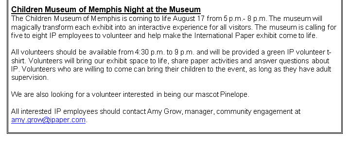Children Museum of Memphis Night at the Museum